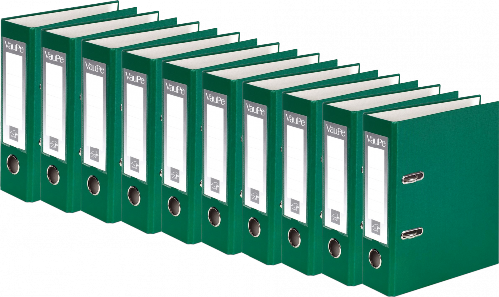 10x Segregator A5 VauPe FCK, 75mm, do 500 kartek, zielony