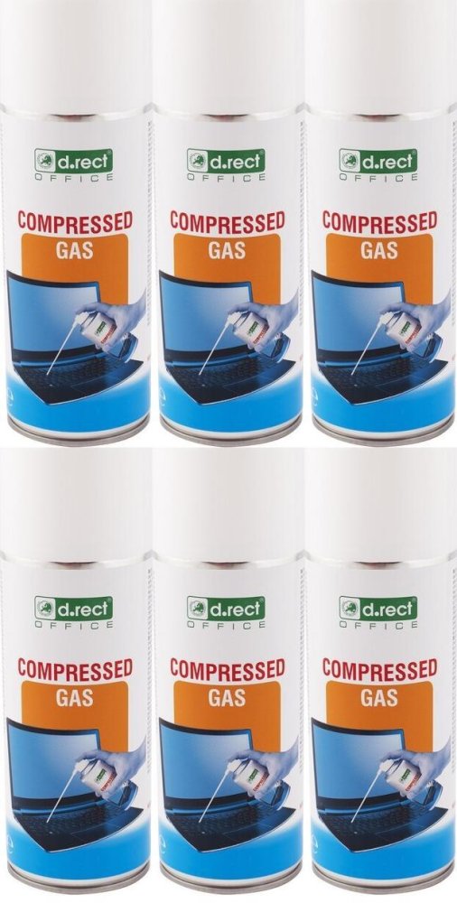 6x Sprężone powietrze D.Rect, 400ml