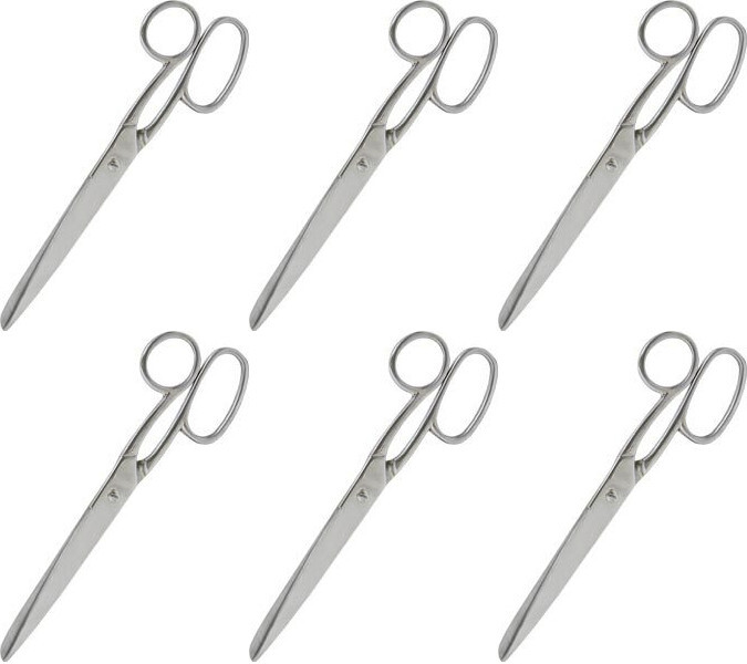 6x Nożyczki Grand GR-4825, 21cm, srebrny