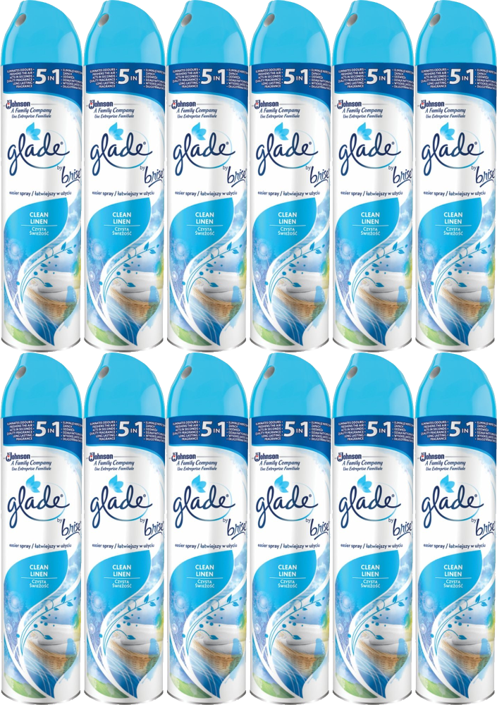 12x Odświeżacz powietrza Glade by Brise, spray, czysta świeżość, 300ml
