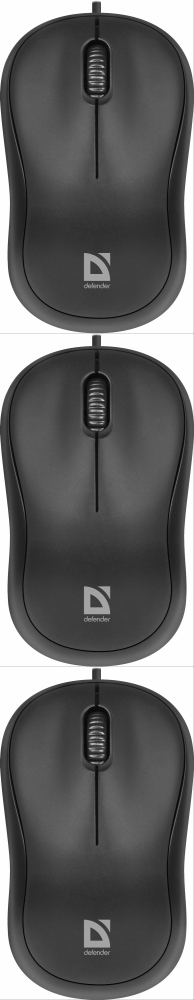 3x Mysz przewodowa Defender Patch MS-759, optyczna, czarny