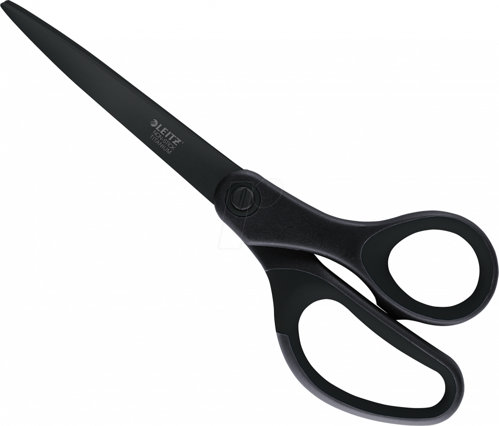Nożyczki Leitz, tytanowe, nieklejące, 20.5cm, czarny