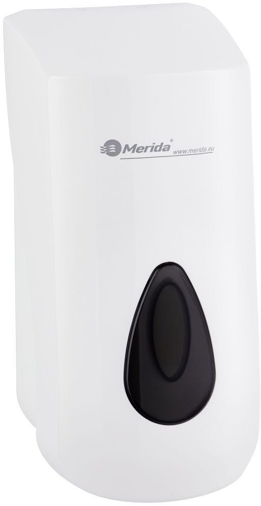 Dozownik do mydła w płynie Merida Top Maxi, szare okienko, 25x11.5x11.5cm, 800ml, biały