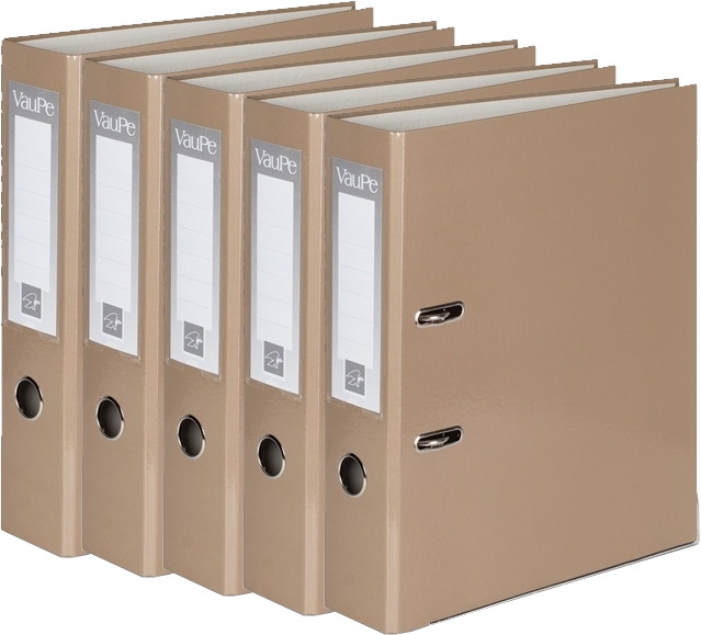 5x Segregator A4 VauPe FCK, 50mm, kakaowy