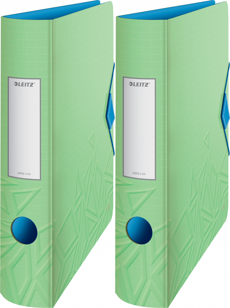 2x Segregator A4 Leitz 180° Active Urban Chic, 65mm, do 350 kartek, zielony