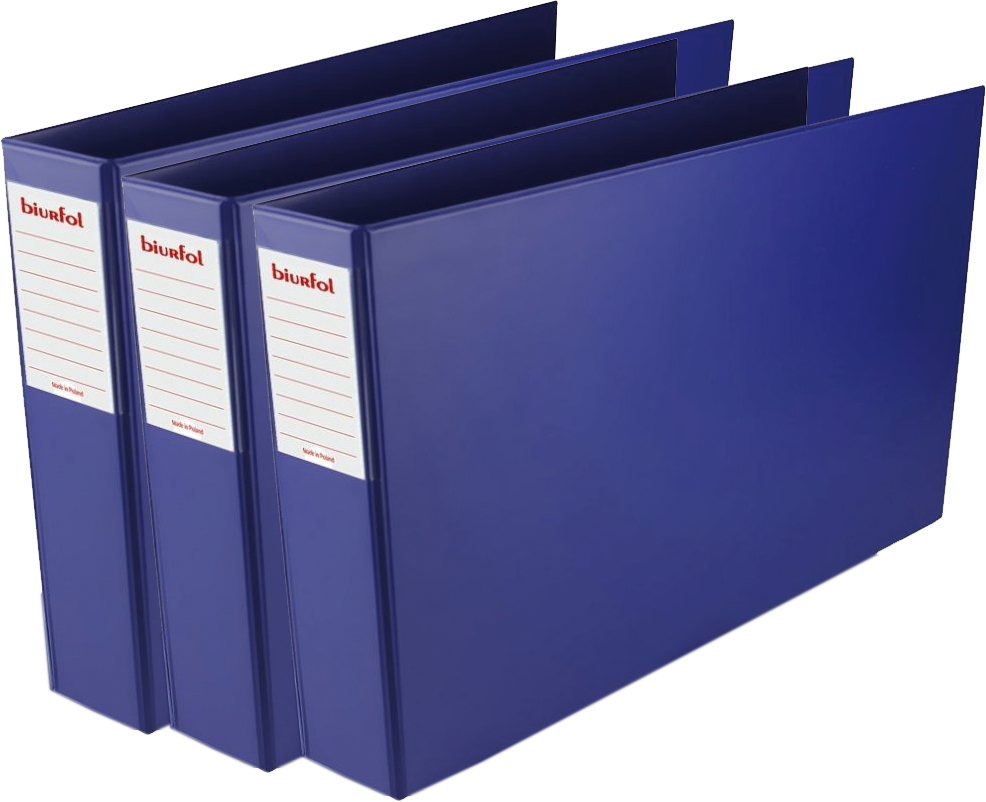 3x Segregator A3 Biurfol, poziomy, 70mm, granatowy