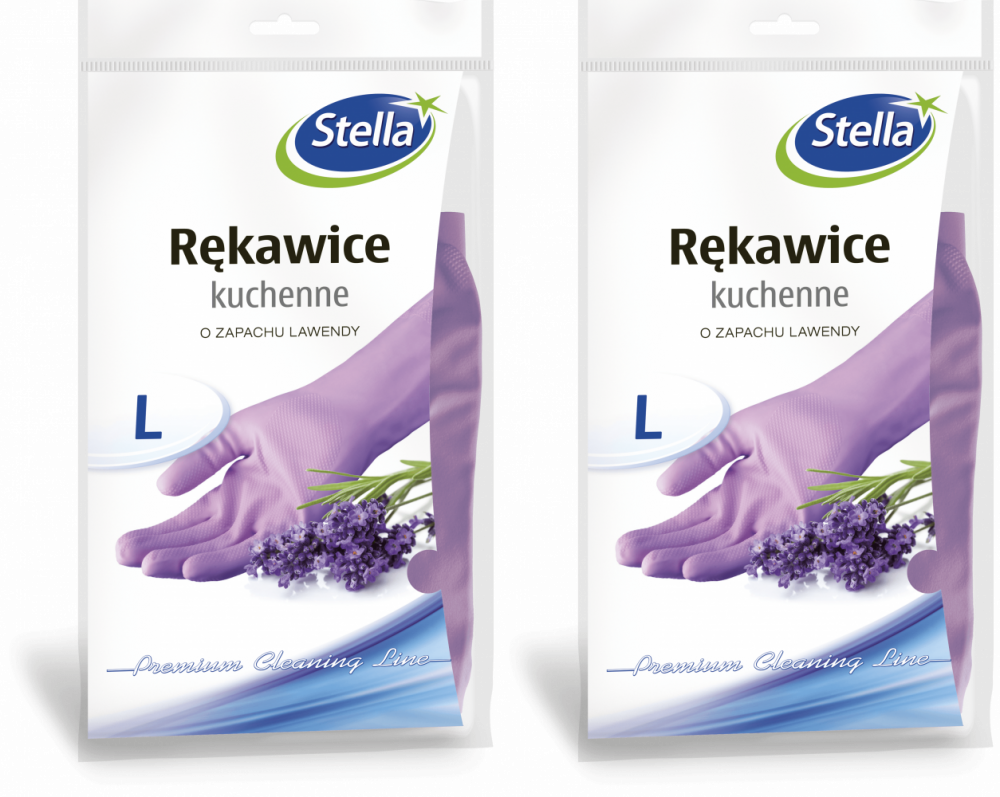 2x Rękawice kuchenne Stella, rozmiar L, lawendowe, 1 para, fioletowy