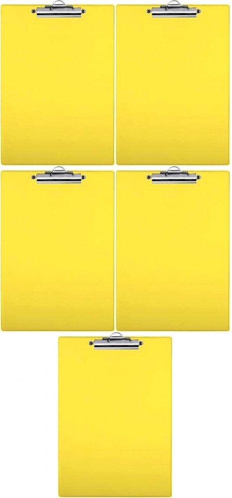 5x Clipboard Biurfol, A4, żółty