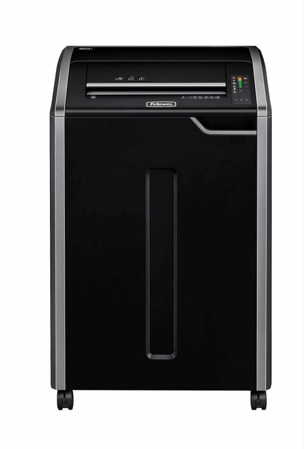 Niszczarka Fellowes 485Ci, ścinek 4x30mm, 32 kartki, P-4/T-4/O-3 DIN, czarny