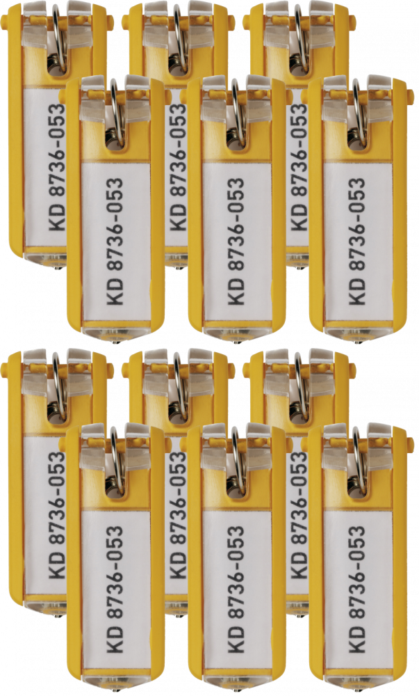 2x Zawieszki do kluczy Durable, 6 sztuk, żółty