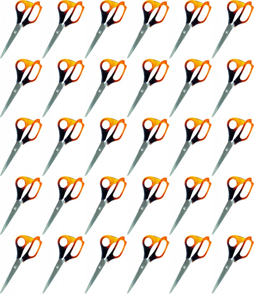 36x Nożyczki biurowe Grand, 17.5cm, bursztynowy