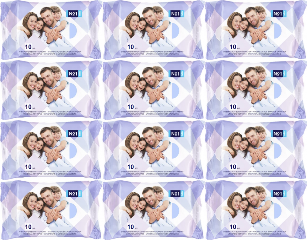 12x Chusteczki nawilżane Bella, z alantoiną, 10 sztuk