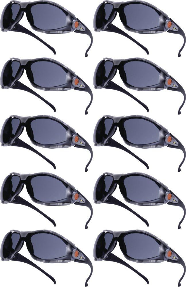 10x Okulary ochronne Delta Plus Pacaya Smoke, UV400, przydymiony