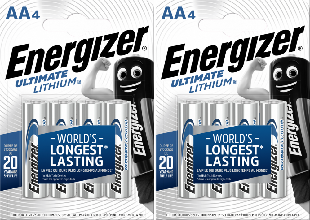 2x bateria litowa Energizer Lithium, AA, 1.5V, L91, 4 sztuki