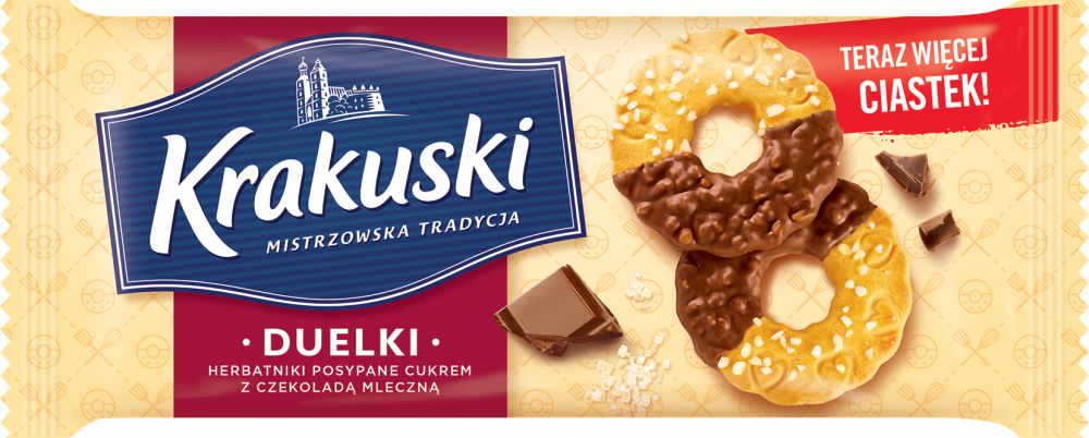 Herbatniki Krakuski Duelki, z czekoladą, 181g
