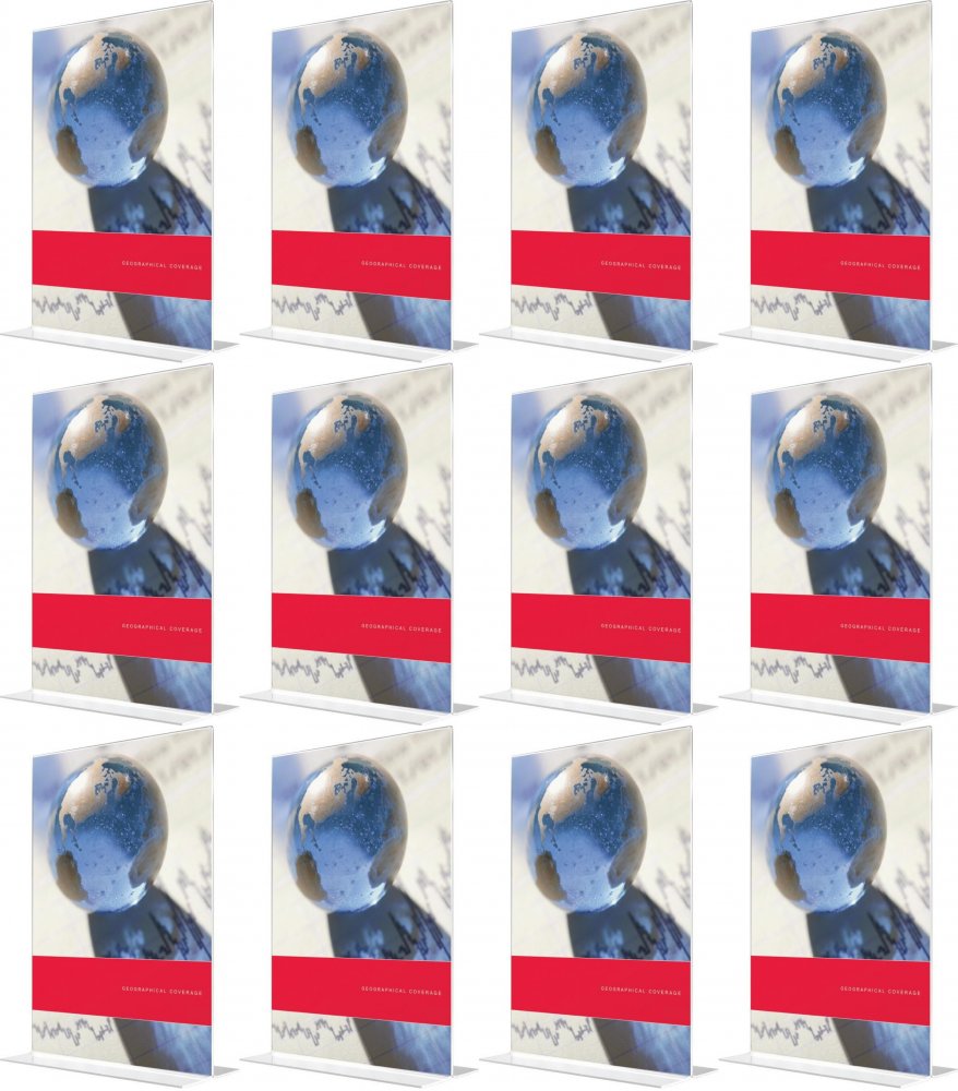 12x Stojak na prospekty Office Depot, typ T, A5, przezroczysty