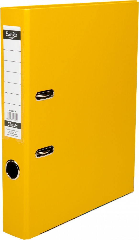Segregator A4 Bantex Budget Classic, 50mm, do 350 kartek, żółty