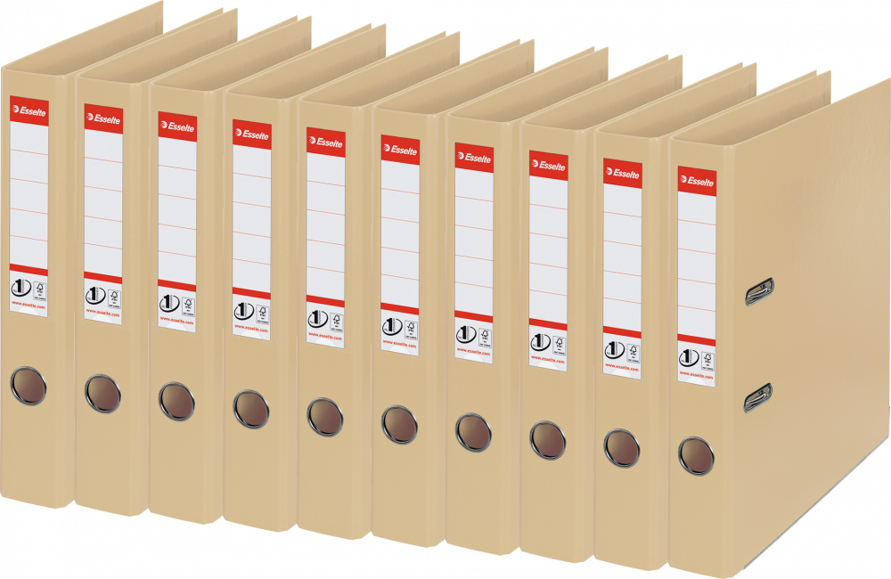 10x Segregator A4 Esselte No.1 Power, 50mm, do 350 kartek kawowy