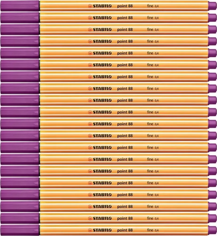 20x Cienkopis Stabilo Point 88/58, 0.4mm, liliowy