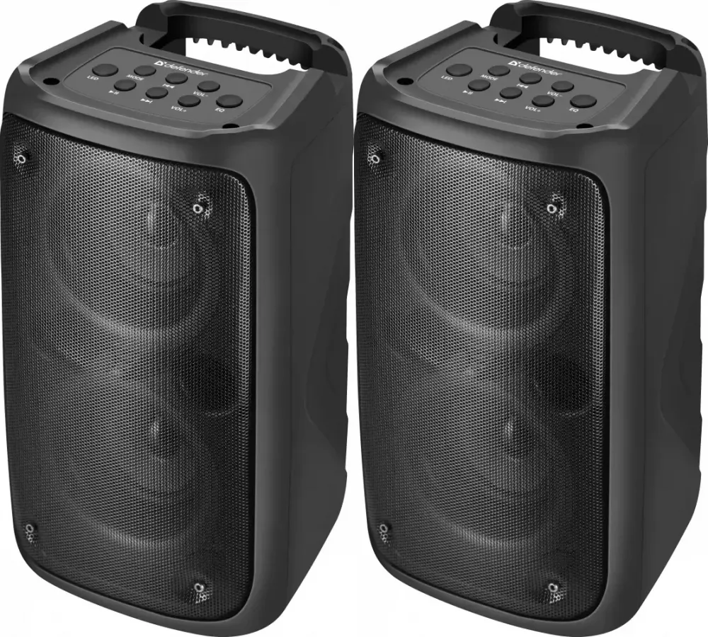 2x Głośnik bezprzewodowy Defender Boomer 20, Bluetooth, 20W, czarny