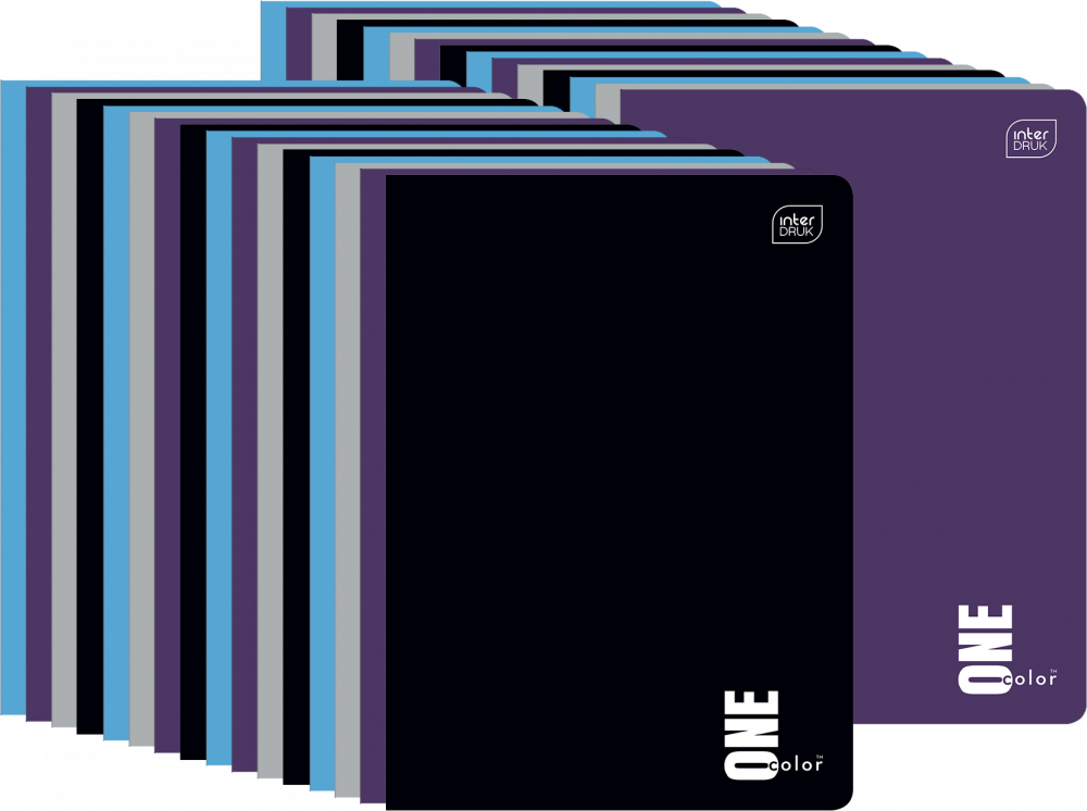 40x Zeszyt w kratkę Interdruk UV One Color, A5, 32 kartki, mix kolorów