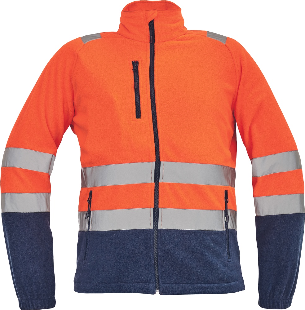 Kurtka polarowa Cerva Sevilla HV, rozmiar XXXL, pomarańczowo-granatowy