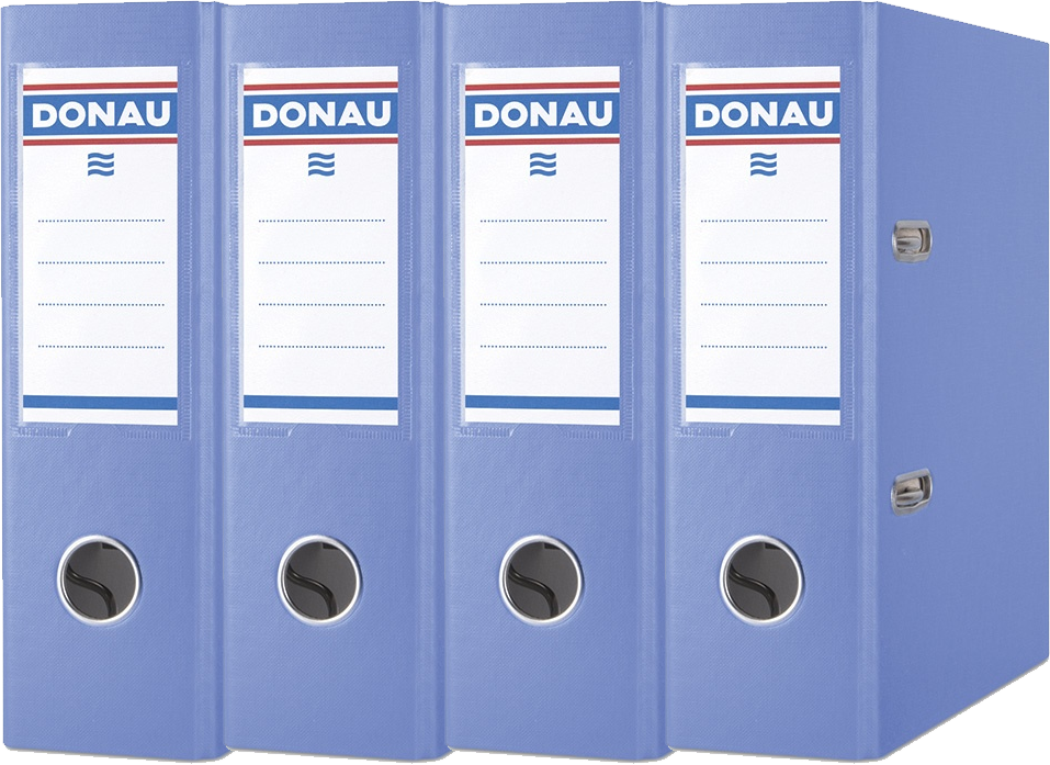 4x Segregator A5 Donau Master, 75mm, niebieski