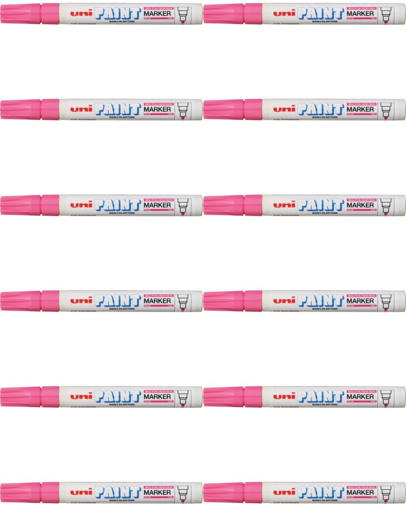12x Marker olejowy Uni PX-20, okrągła, 2.2-2.8mm, różowy