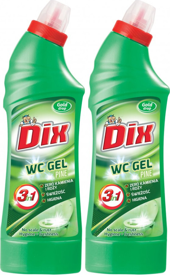 2x Żel do czyszczenia WC Gold Drop Dix, leśny, 0.75l