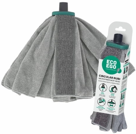 Mop Eco Ego Circular Rubi, z mikrofibry, końcówka