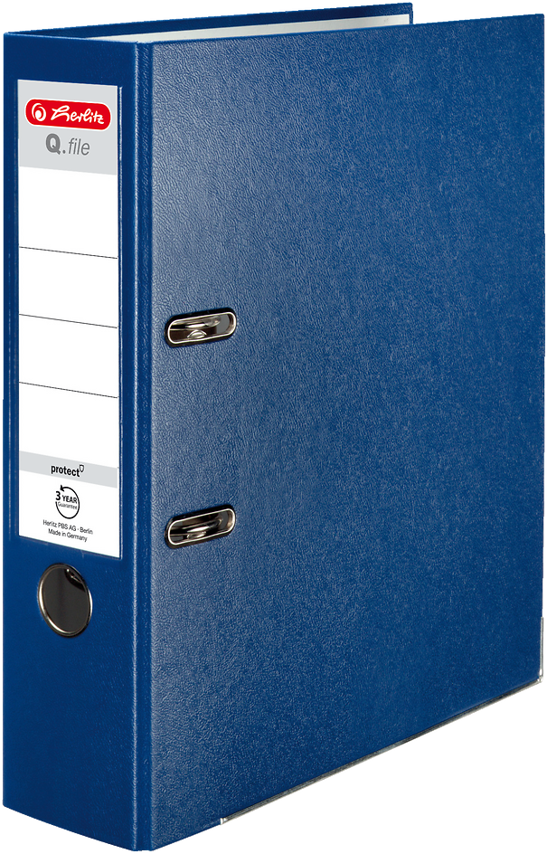 Segregator A4 Herlitz Q.file, 80mm, granatowy