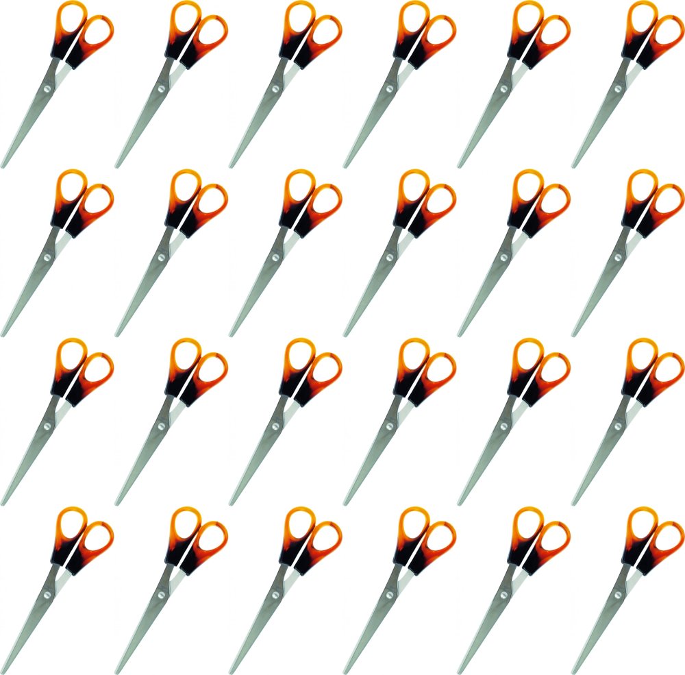 24x Nożyczki biurowe Grand, 16cm, bursztynowy