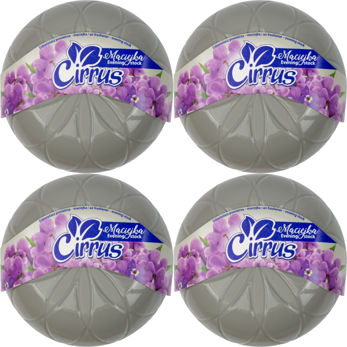 4x Odświeżacz powietrza Cirrus kwiat, maciejka, żel, 150g