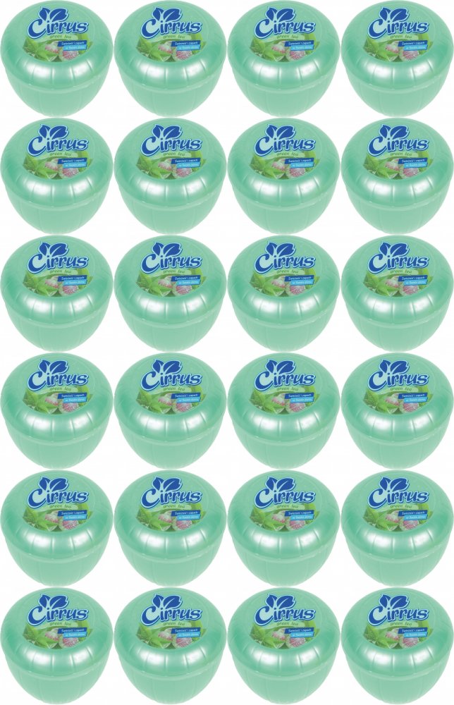 24x Odświeżacz powietrza Cirrus tulipan, green tea, żel, 150g