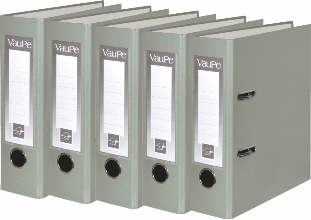 5x Segregator A5 VauPe FCK, szerokość grzbietu 75mm, do 500 kartek, szary
