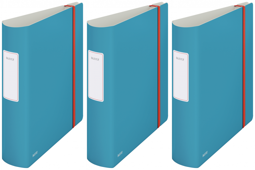 3x Segregator A4 Leitz 180° Active Cosy, 80mm, do 500 kartek, niebieski