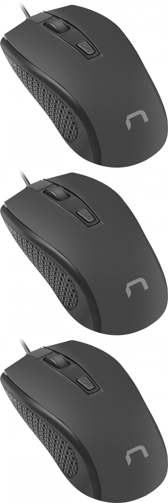 3x Mysz przewodowa Natec Hoopoe 2 NMY-1798, optyczna, czarny