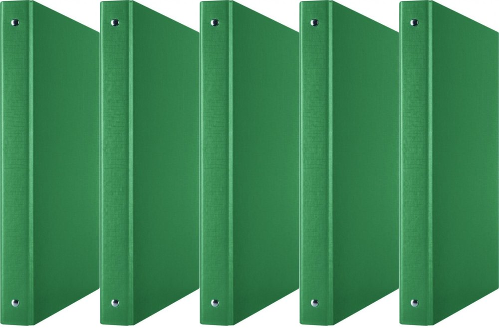 5x Segregator Donau, A4, szerokość grzbietu 35mm, 4 ringi, zielony