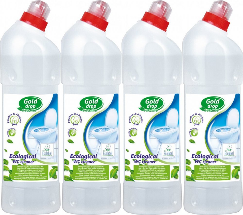 4x Płyn do czyszczenia WC Eco Line Gold Drop, 1l