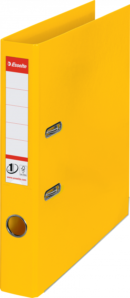 Segregator A4 Esselte No.1 Power, 50mm, do 350 kartek żółty