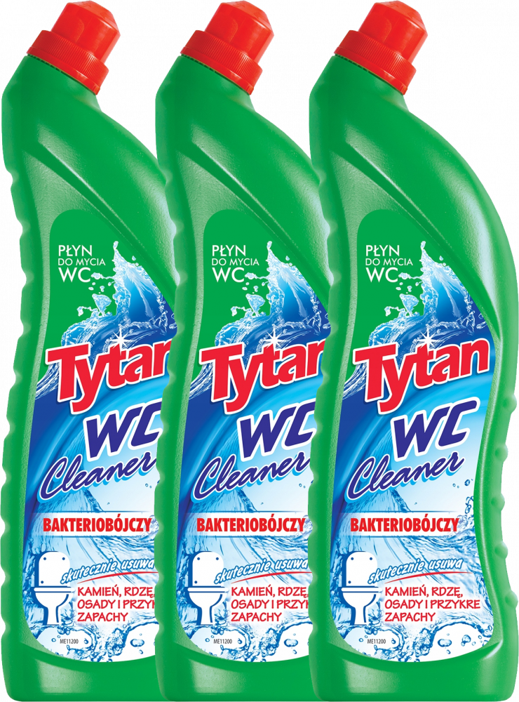 3x Płyn do czyszczenia WC Tytan Max, zielony, 1.2l