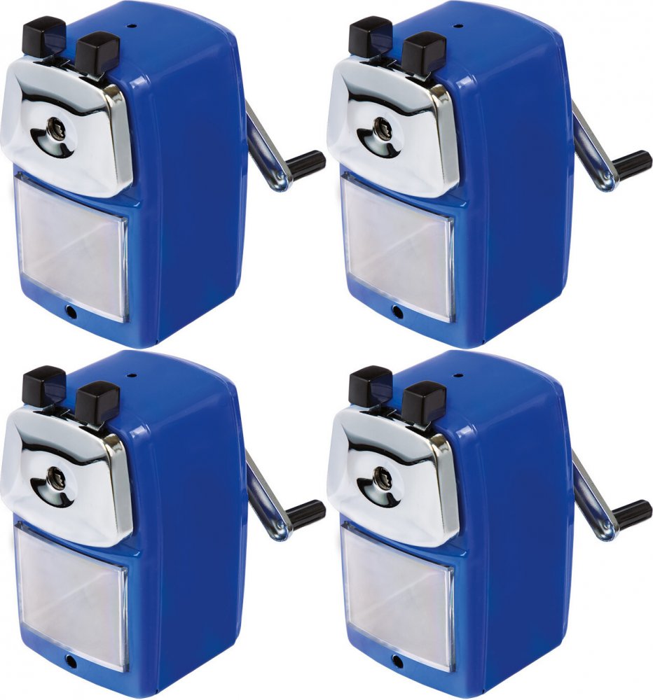 4x Temperówka Fiorello GR-5000, metalowa, na korbkę, 1 otwór, granatowy