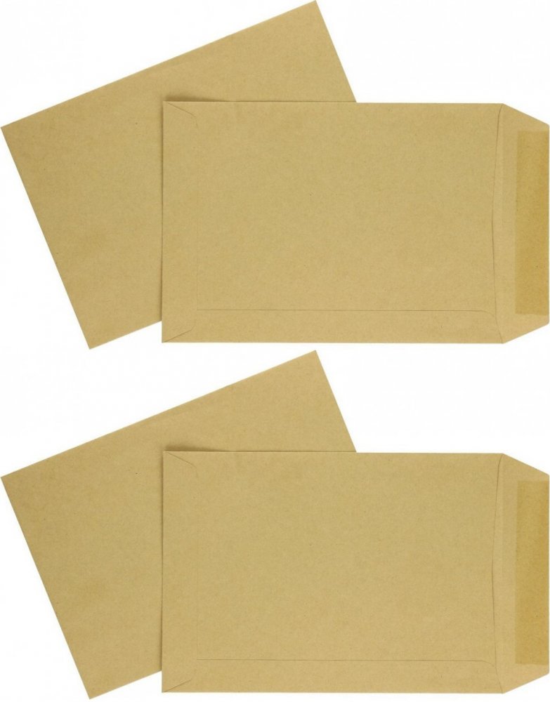 2x Koperta NC, C5, klejona na mokro NK, 500 sztuk, brązowy