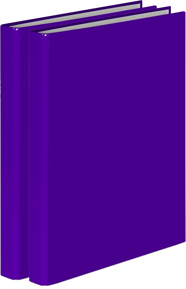 2x Segregator ringowy VauPe FCK, A4, szerokość grzbietu 25mm, do 150 kartek, 2 ringi, fioletowy