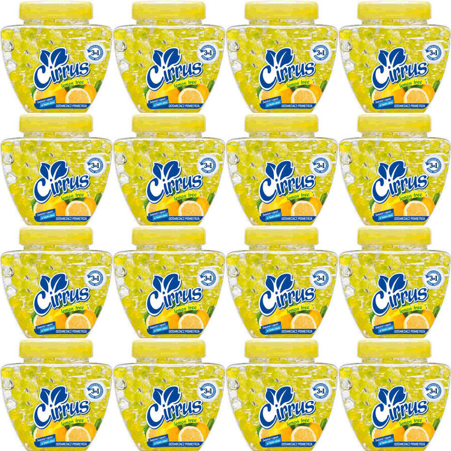 16x Odświeżacz powietrza Cirrus kulki, lemon tree, żel, 250g