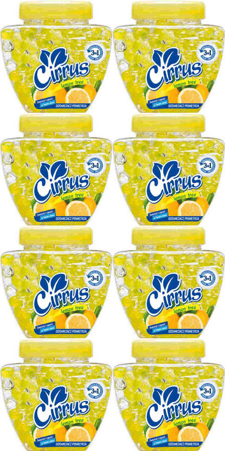 8x Odświeżacz powietrza Cirrus kulki, lemon tree, żel, 250g
