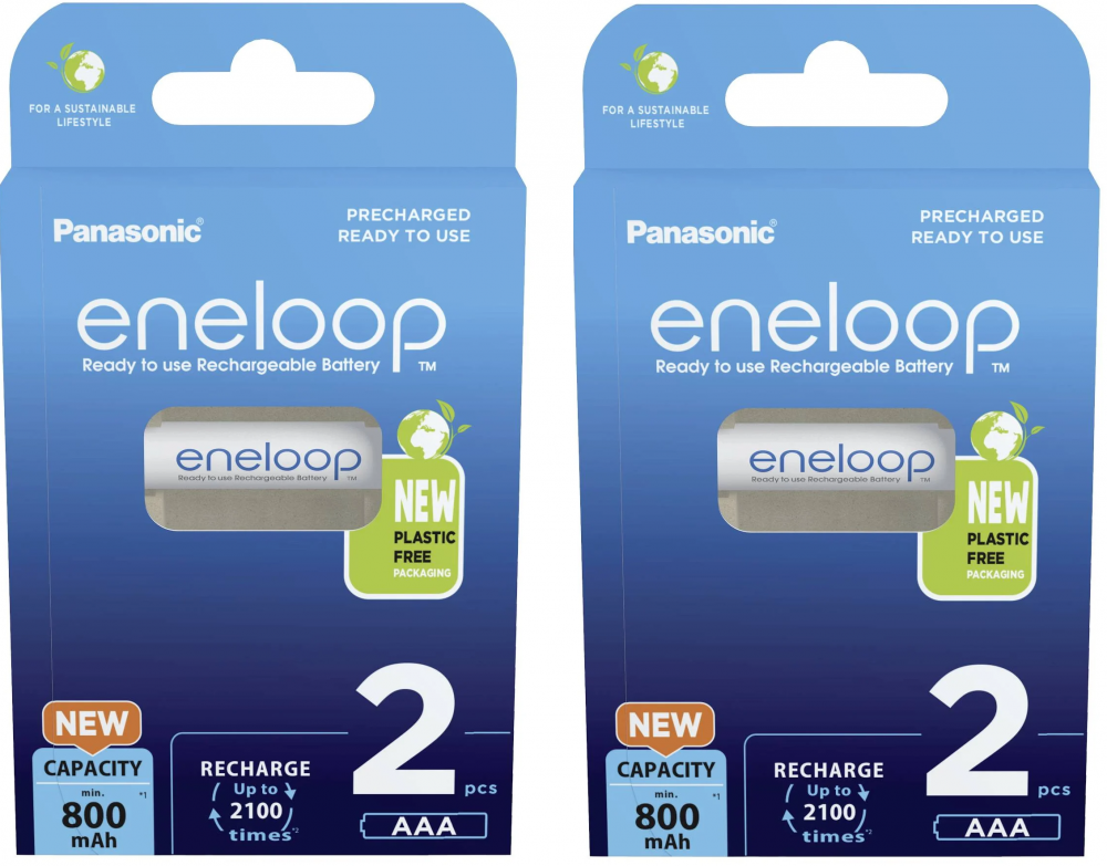 2x Akumulator Panasonic Eneloop, AAA, 800mAh, 2 sztuki