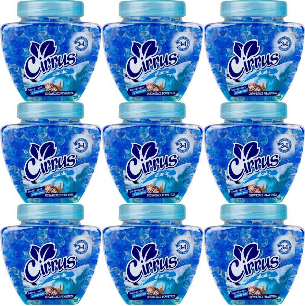 9x Odświeżacz powietrza Cirrus kulki, atlantic, żel, 250g