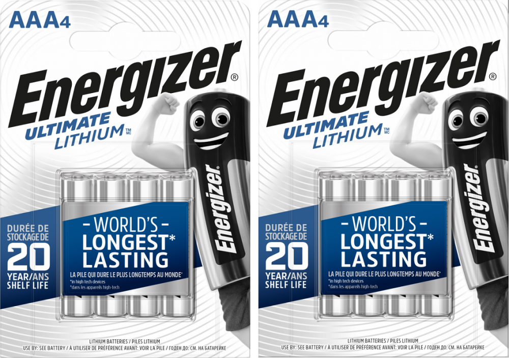 2x bateria litowa Energizer Lithium, AAA, 1.5V, L92, 4 sztuki