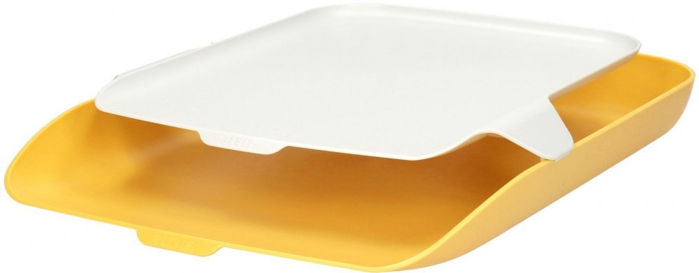 Półka na dokumenty z organizerem Leitz Cosy, A4, plastikowa, żółty